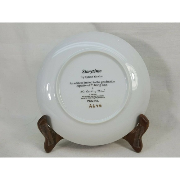 Storytime by Lynne Yancha Danbury Mint Collector Plate 1990 CDB40 - Picture 2 of 4